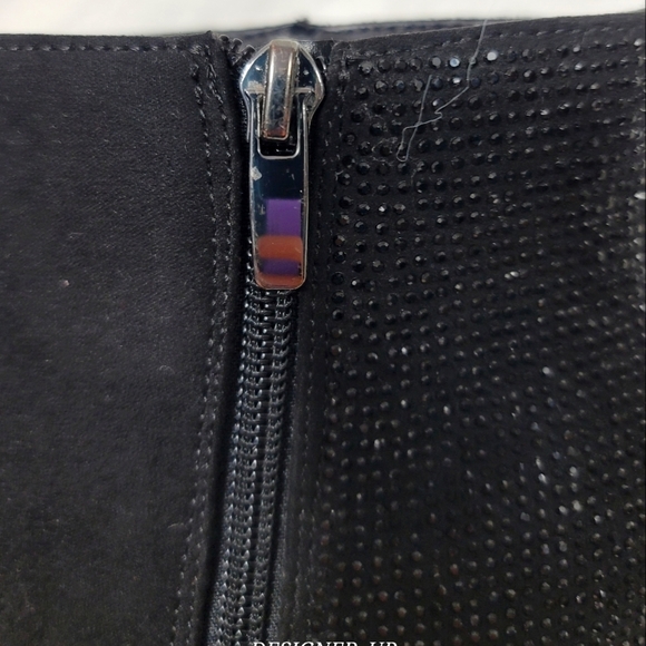 NINE WEST NWT Booties Boots Woman's Heels Suede Black Stone authentic designer - Picture 11 of 15